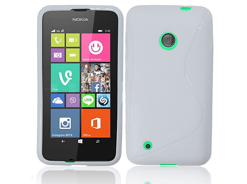 CASEONLINE S-Line - Weiß, Backcover, Nokia, Lumia 530, Multicolor