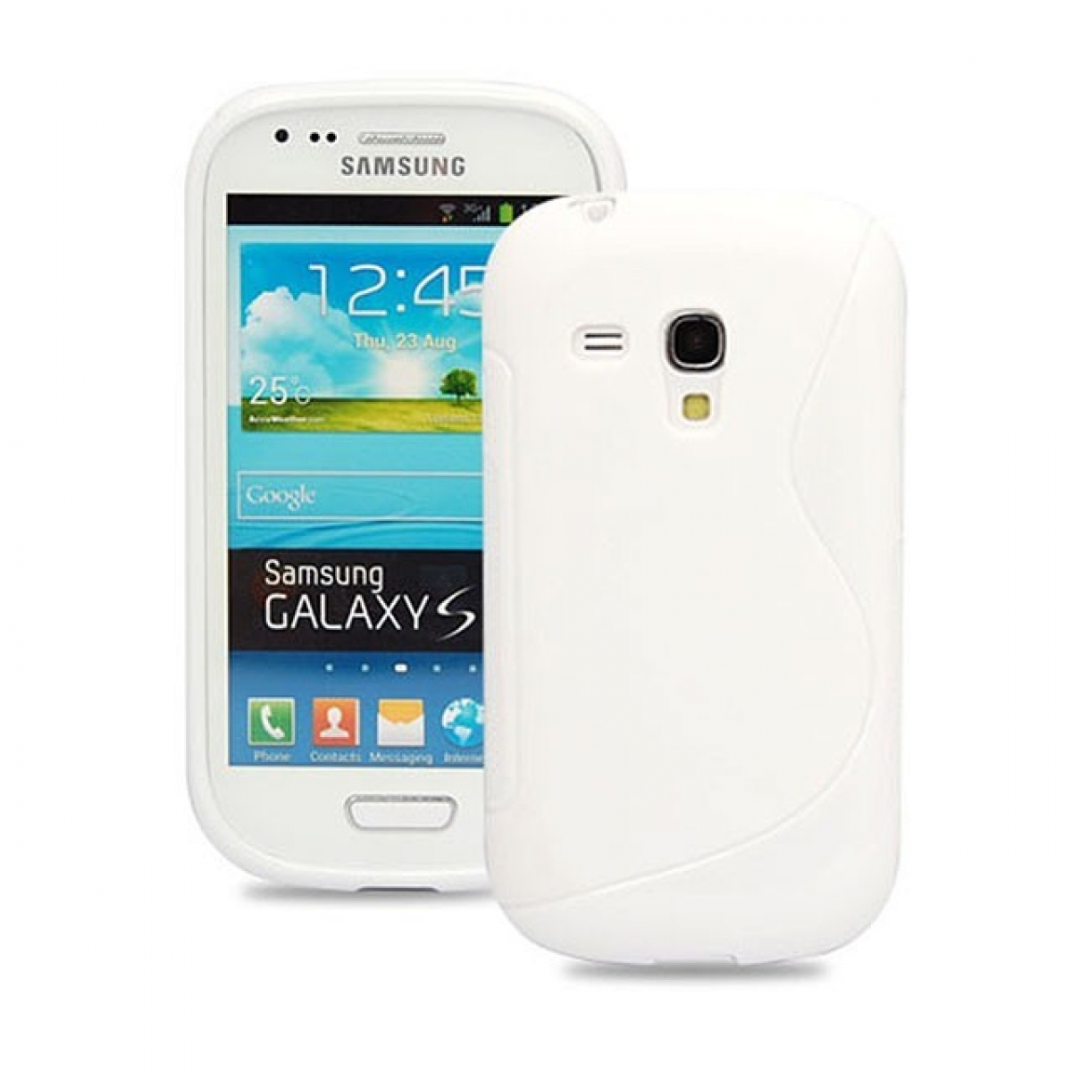 Samsung, CASEONLINE mini, Multicolor S-Line Galaxy Backcover, - S3 Weiß,