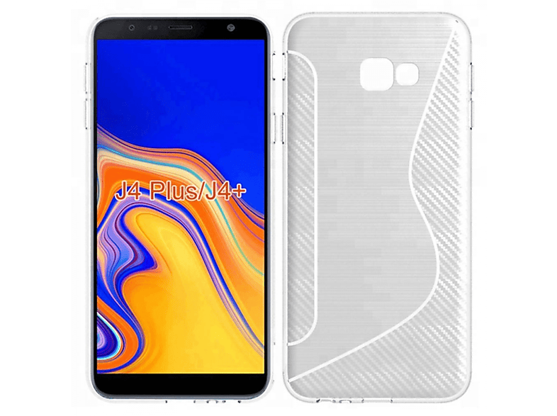 CASEONLINE S-Line - Transparent, Backcover, Samsung, Galaxy J4 Plus (2018), Multicolor