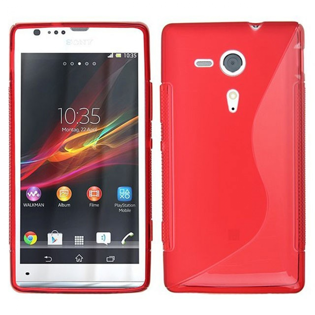 CASEONLINE S-Line - Rot, Backcover, SP, Sony, Xperia Multicolor
