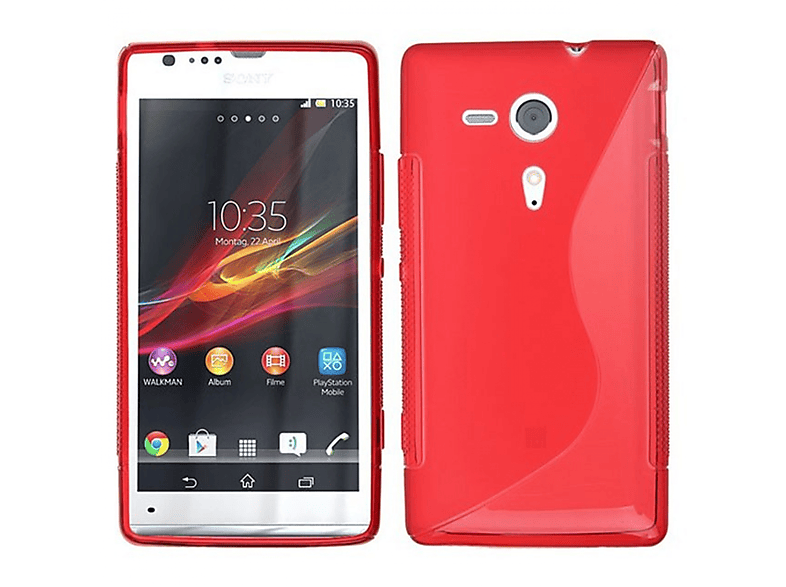 Sony, Multicolor CASEONLINE Rot, SP, S-Line - Backcover, Xperia