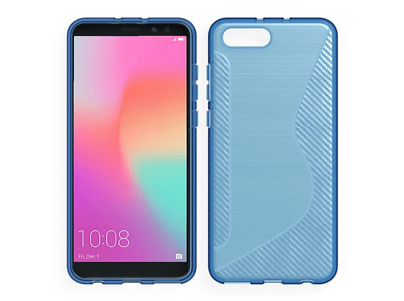 Huawei, 10, View Backcover, Blau, - S-Line Multicolor CASEONLINE Honor