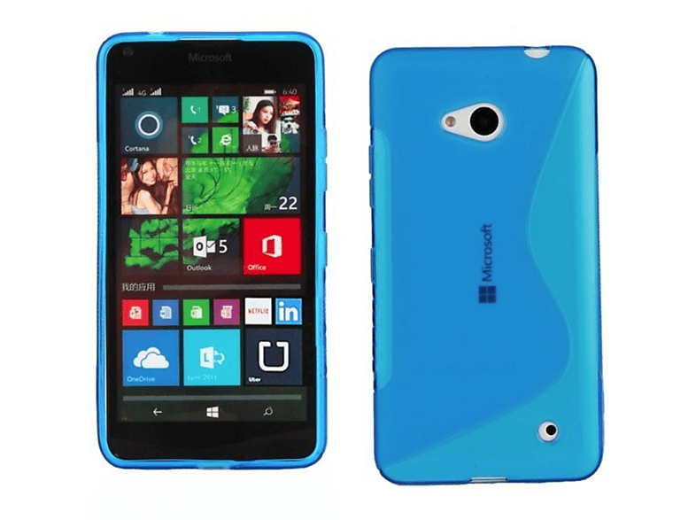 CASEONLINE S-Line Lumia Multicolor Blau, - Microsoft, Backcover, 640,