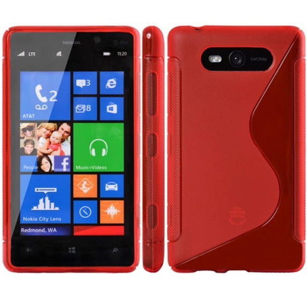 820, Rot Nokia, Lumia CASEONLINE S-Line, Backcover,