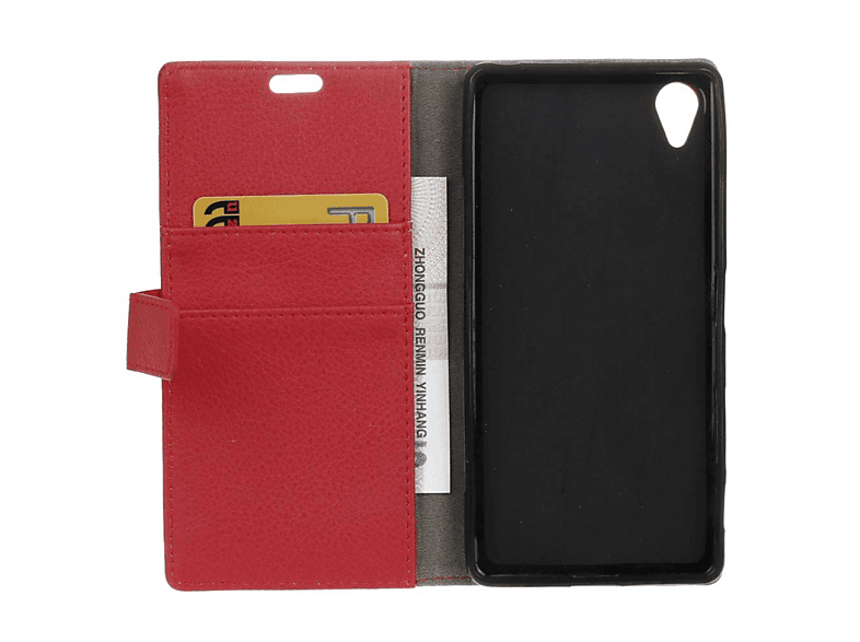 CASEONLINE Klappbare - Rot, Bookcover, Asus, Zenfone Live, Rot