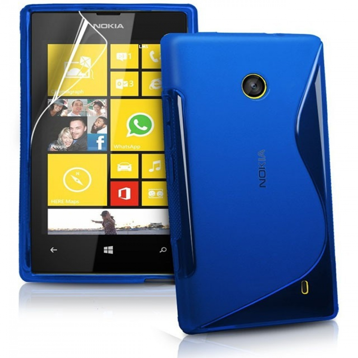 CASEONLINE S-Line - Blau, Backcover, Lumia Multicolor Nokia, 520