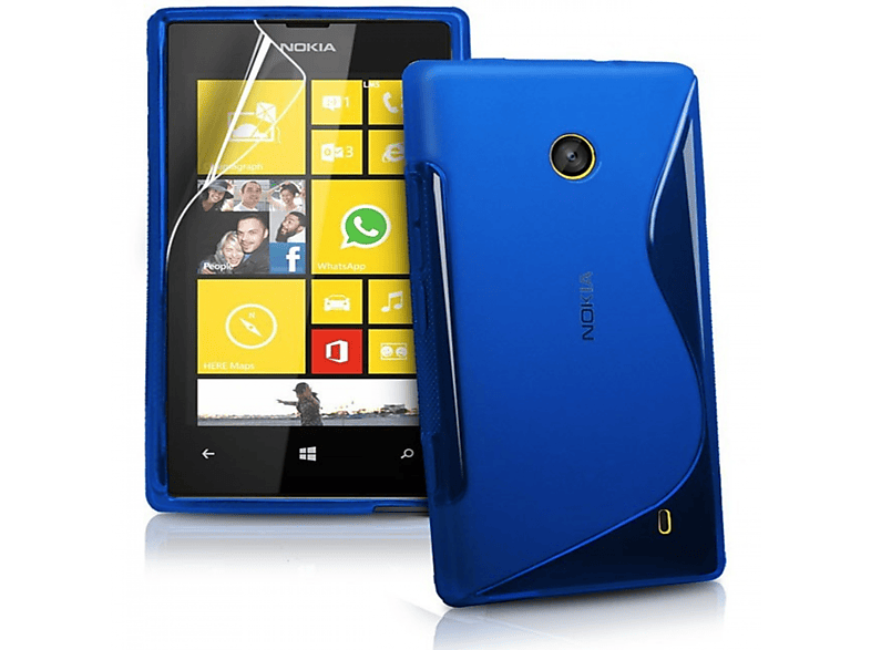 CASEONLINE S-Line - Blau, Backcover, Lumia Multicolor Nokia, 520