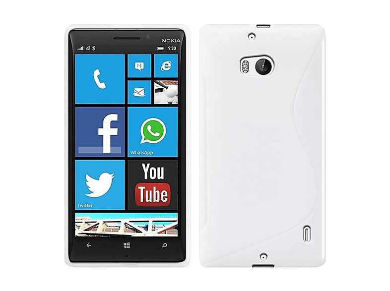 Backcover, CASEONLINE S-Line Multicolor Lumia Nokia, Weiß, - 930,