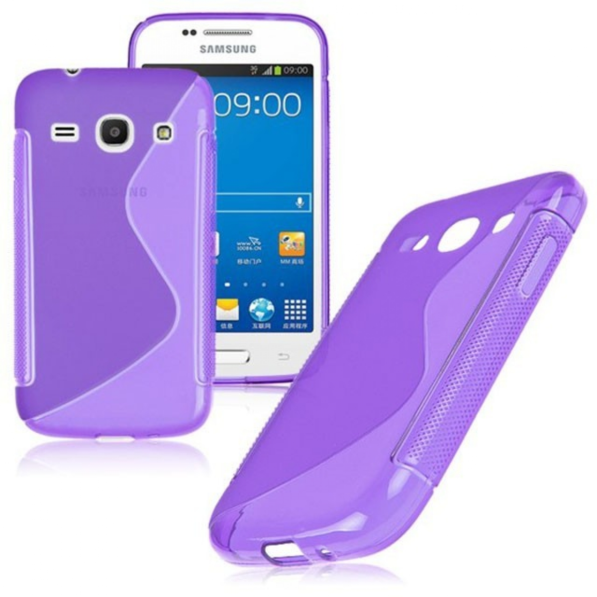 S-Line Multicolor Samsung, CASEONLINE - Galaxy Backcover, Lila, Core Plus,