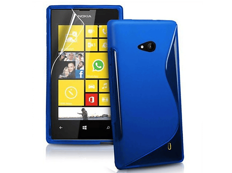 CASEONLINE S-Line - Blau, 535, Lumia Microsoft, Multicolor Backcover