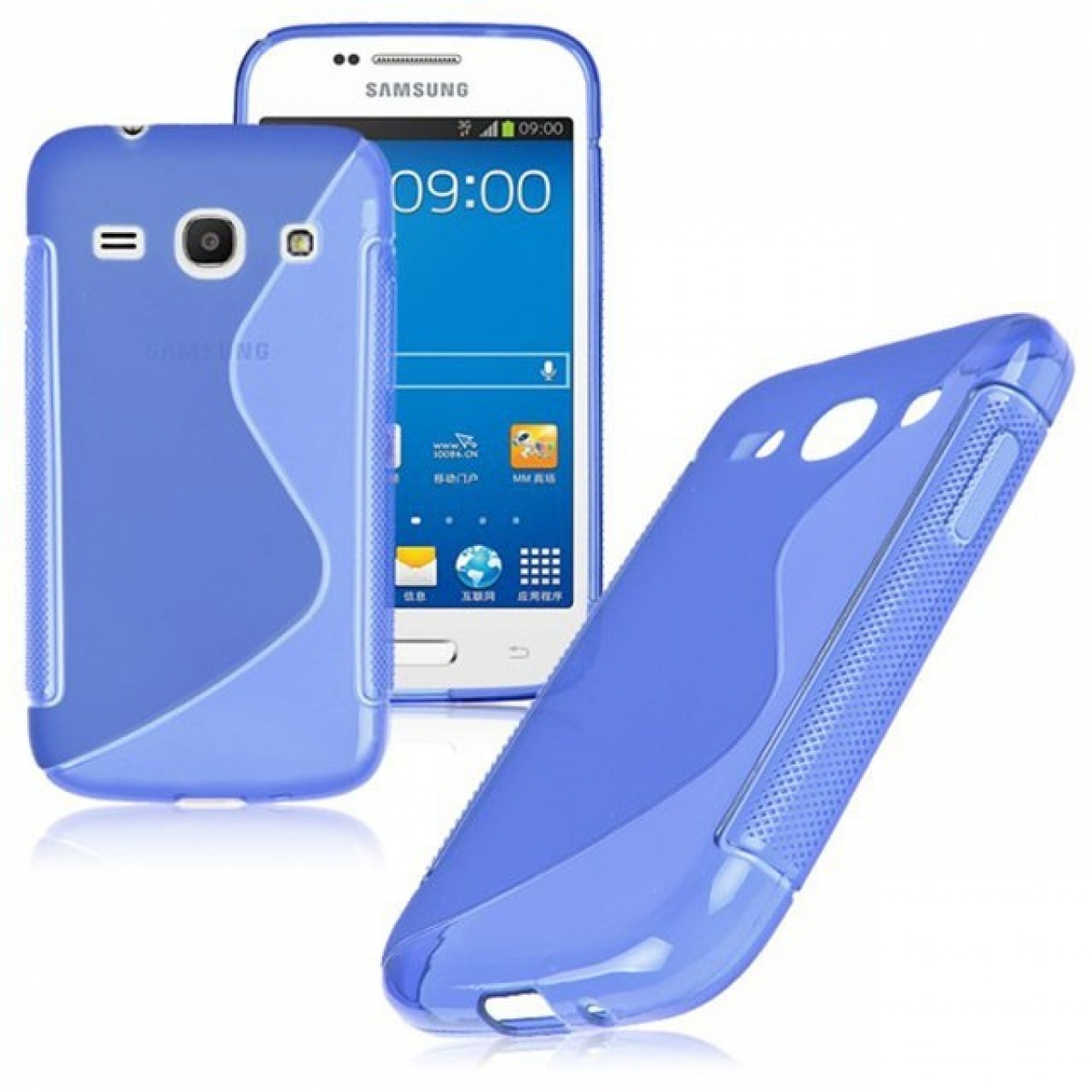 CASEONLINE S-Line - Samsung, Blau, Core Plus, Multicolor Backcover, Galaxy
