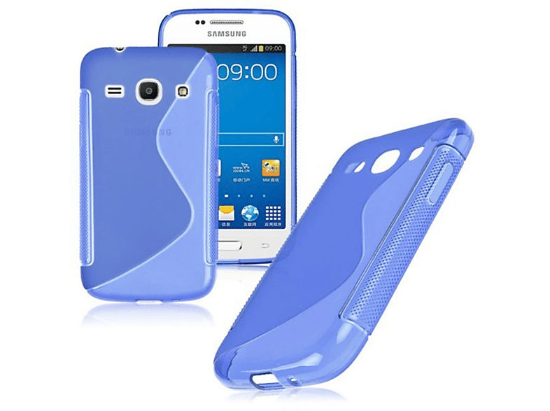 CASEONLINE S-Line - Blau, Backcover, Samsung, Galaxy Core Plus, Multicolor