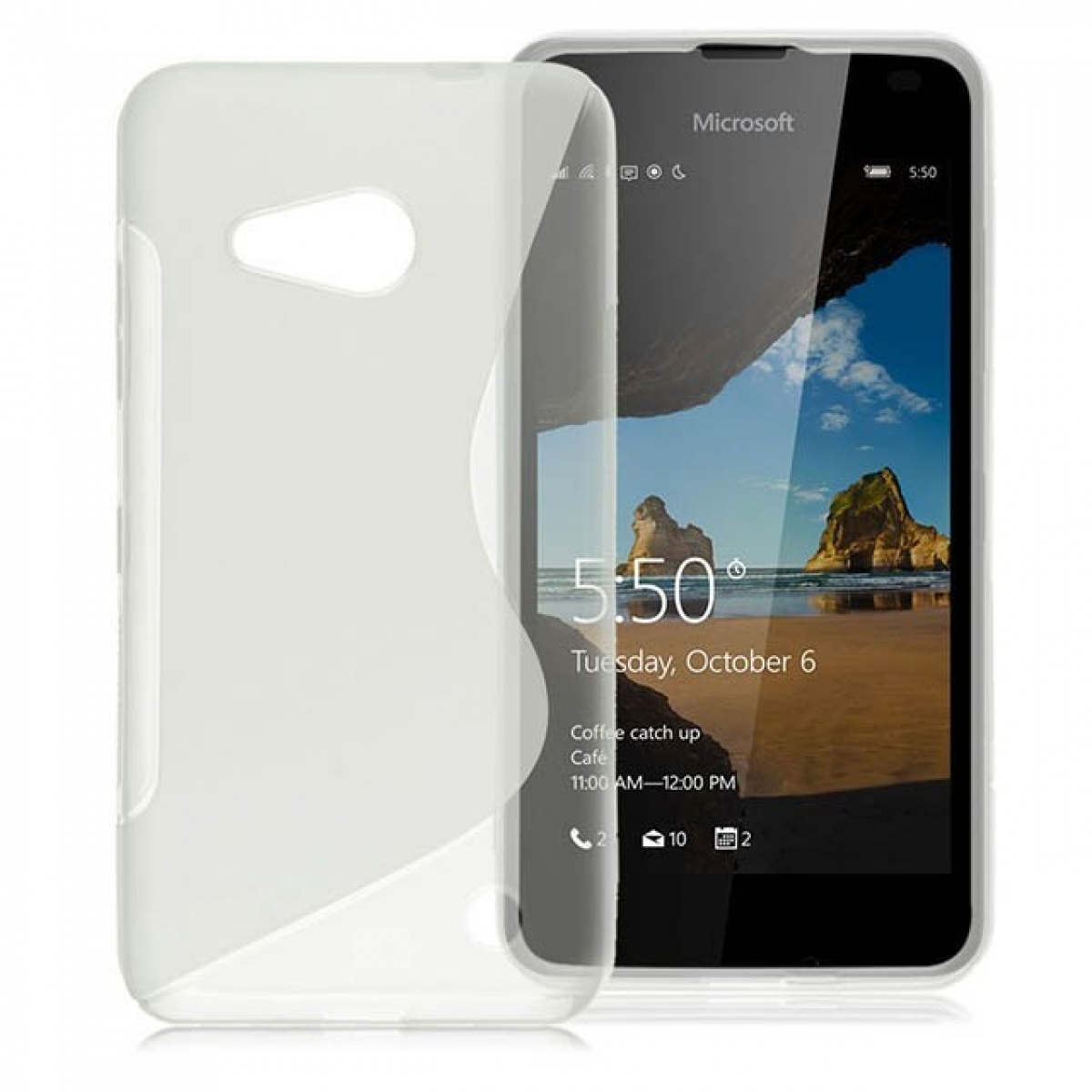 Multicolor 550, Microsoft, Lumia Transparent, CASEONLINE - S-Line Backcover,