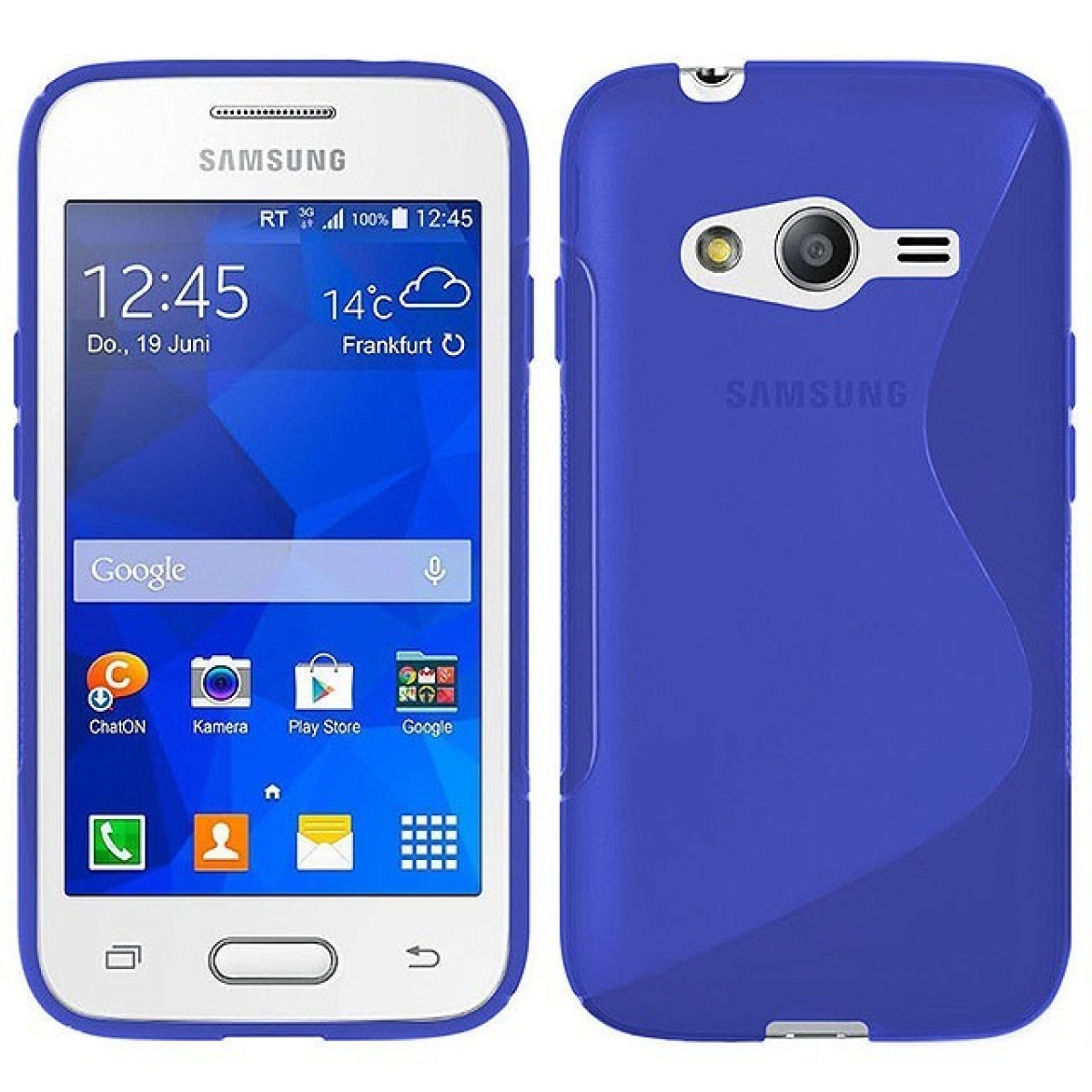 CASEONLINE S-Line Trend Backcover, Samsung, - Galaxy Multicolor 2, Blau