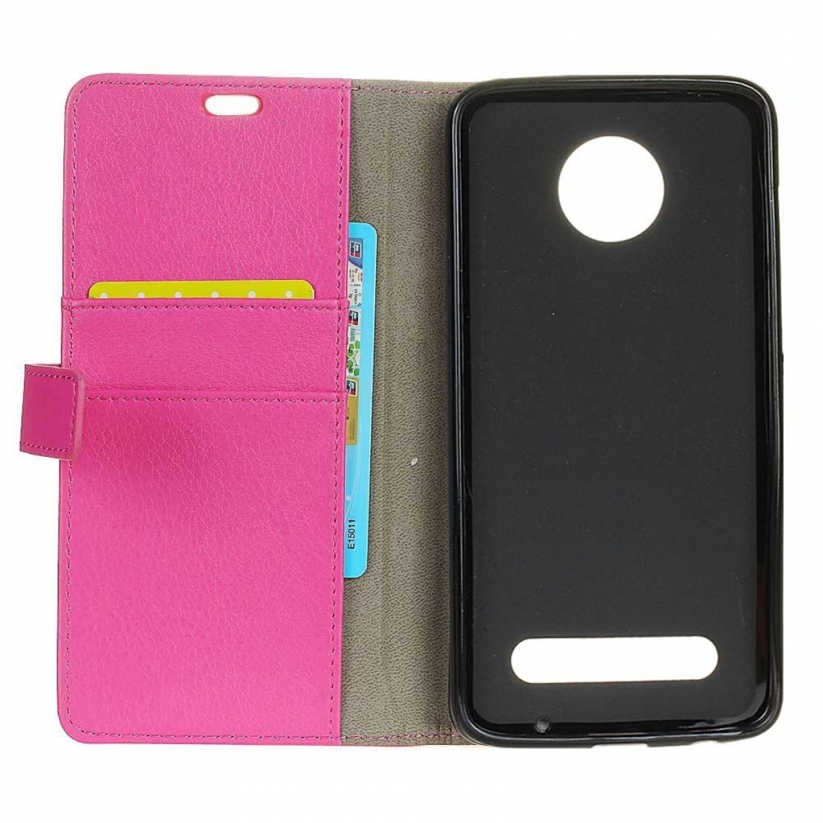 CASEONLINE Klappbare - Pink, Play, Z3 Bookcover, Motorola, Multicolor Moto