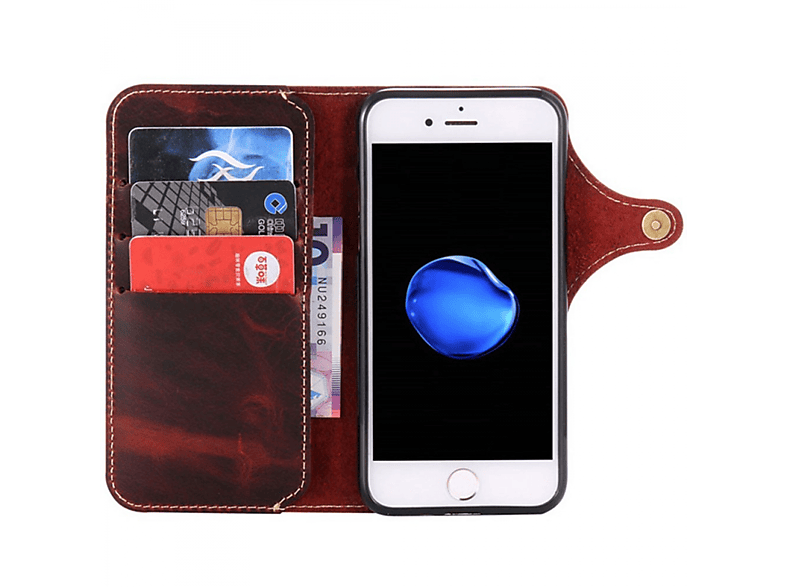 - Leder Multicolor Bookcover, Apple, iPhone Ochsenblut, CASEONLINE 8,