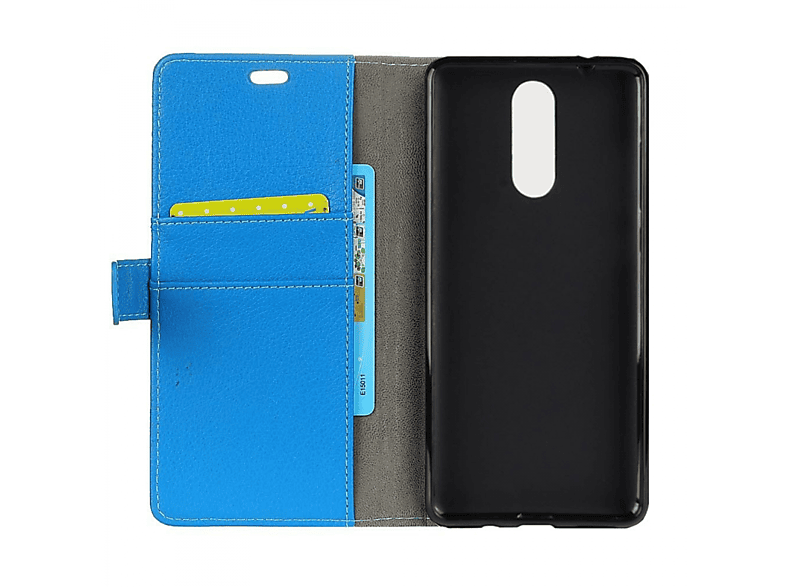 CASEONLINE Klappbare - Blau, Bookcover, Multicolor Plus, 3.1 Nokia