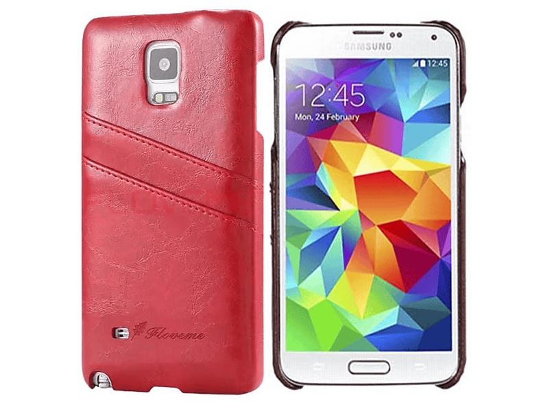 CASEONLINE Retro - Rot, Backcover, Samsung, Galaxy S5, Multicolor