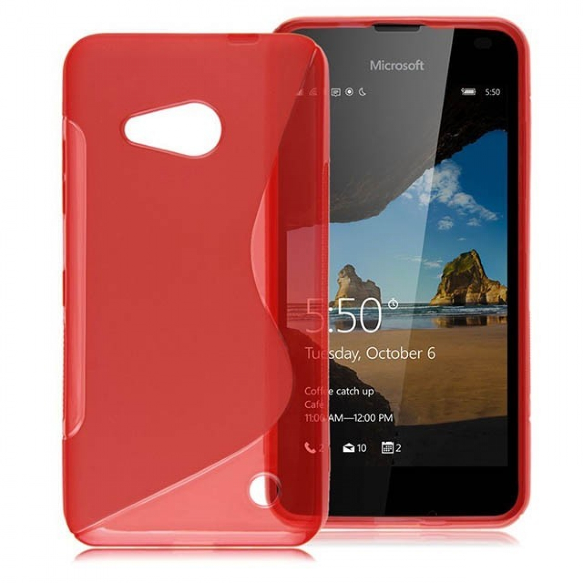 S-Line - CASEONLINE Rot, Microsoft, 550, Backcover, Multicolor Lumia