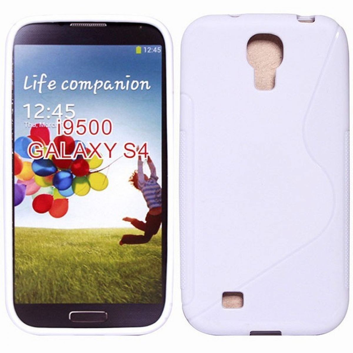 S4, Backcover, Samsung, Galaxy S-Line Weiß, - Multicolor CASEONLINE