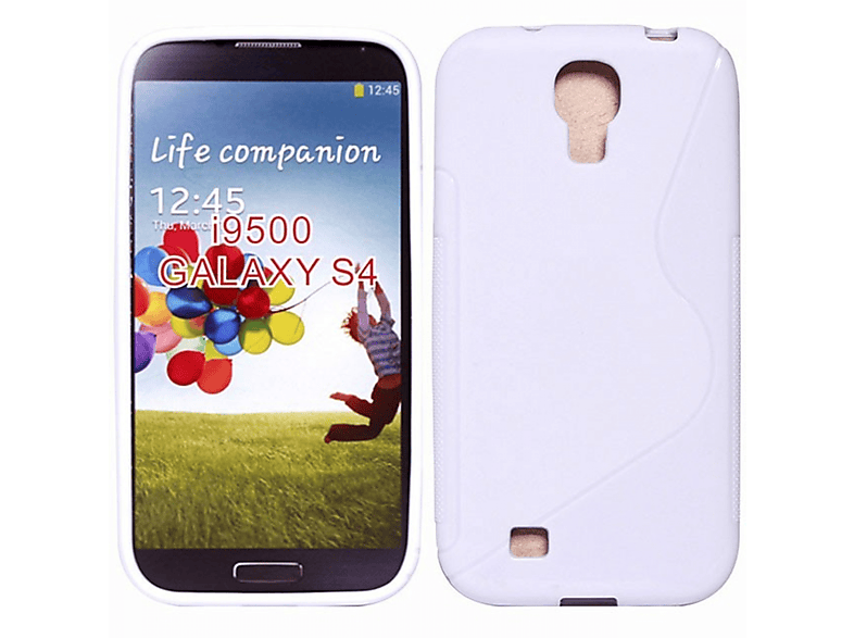 S4, Backcover, Samsung, Galaxy S-Line Weiß, - Multicolor CASEONLINE