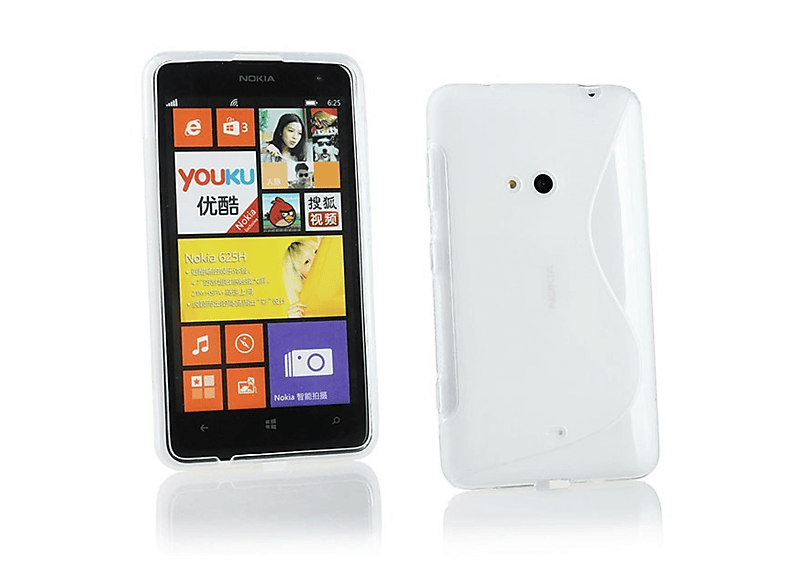 CASEONLINE S-Line - Transparent, Backcover, Nokia, Lumia 625, Multicolor