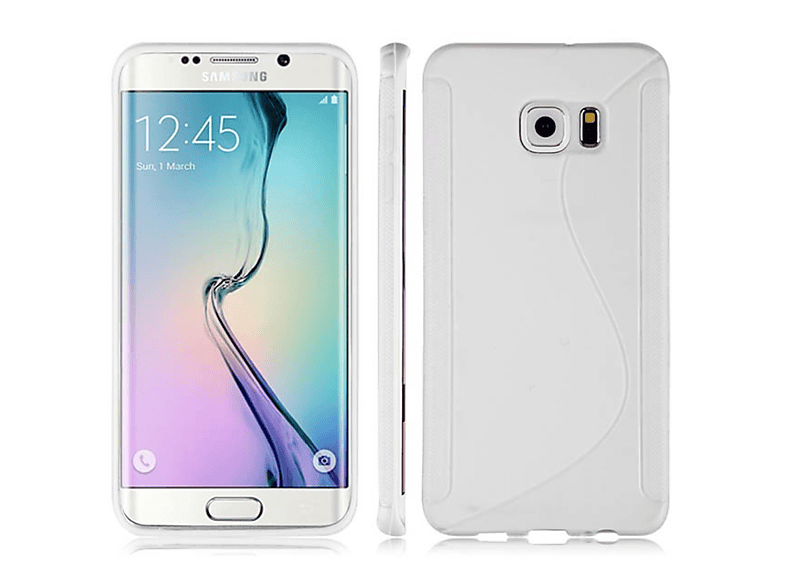 CASEONLINE S-Line - Weiß, Multicolor Edge, Backcover, Galaxy S6 Samsung