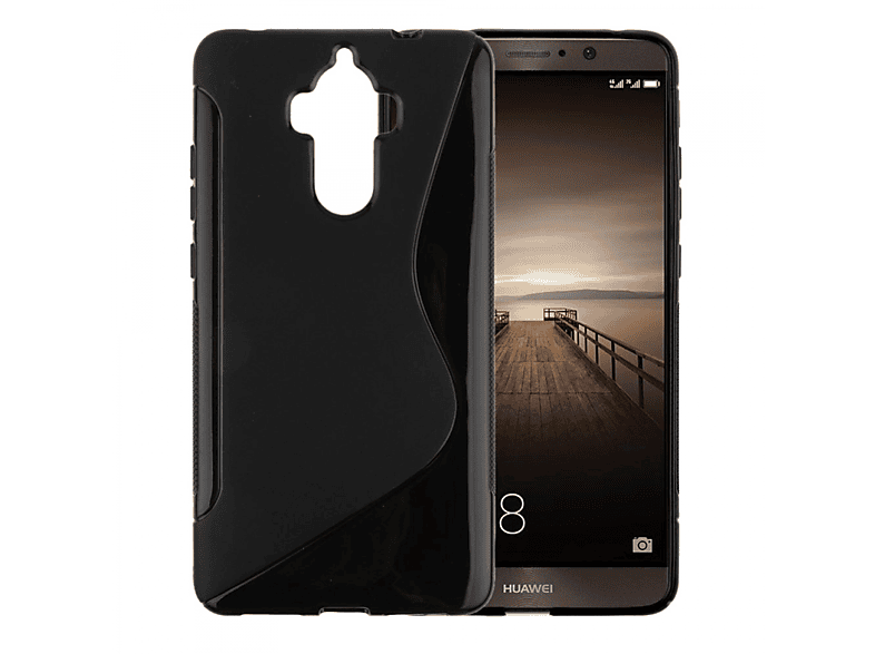 Huawei, CASEONLINE Mate Schwarz, 9, Backcover, - S-Line Multicolor