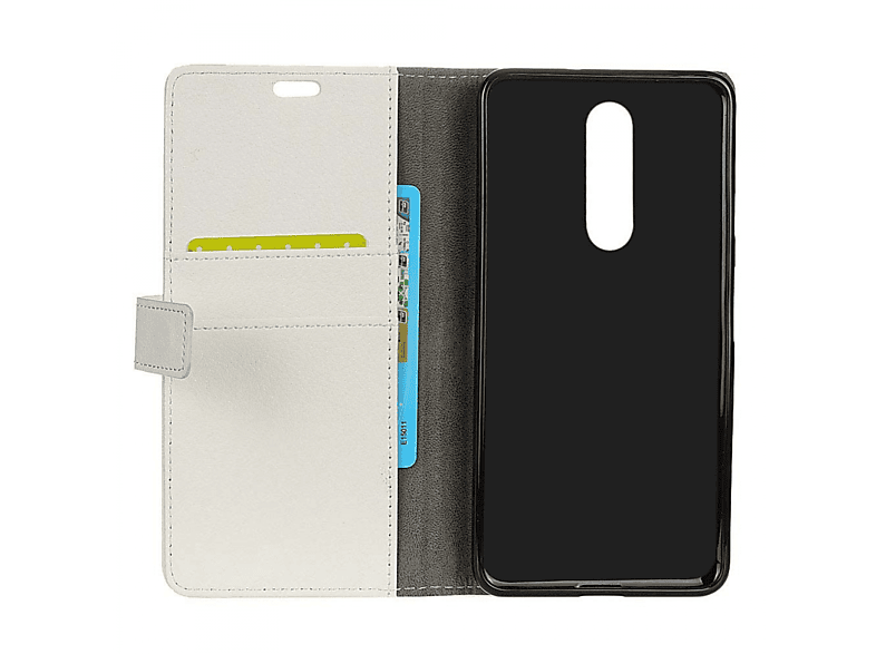 - Nokia, Multicolor Plus, Klappbare 6.1 Weiß, Bookcover, CASEONLINE