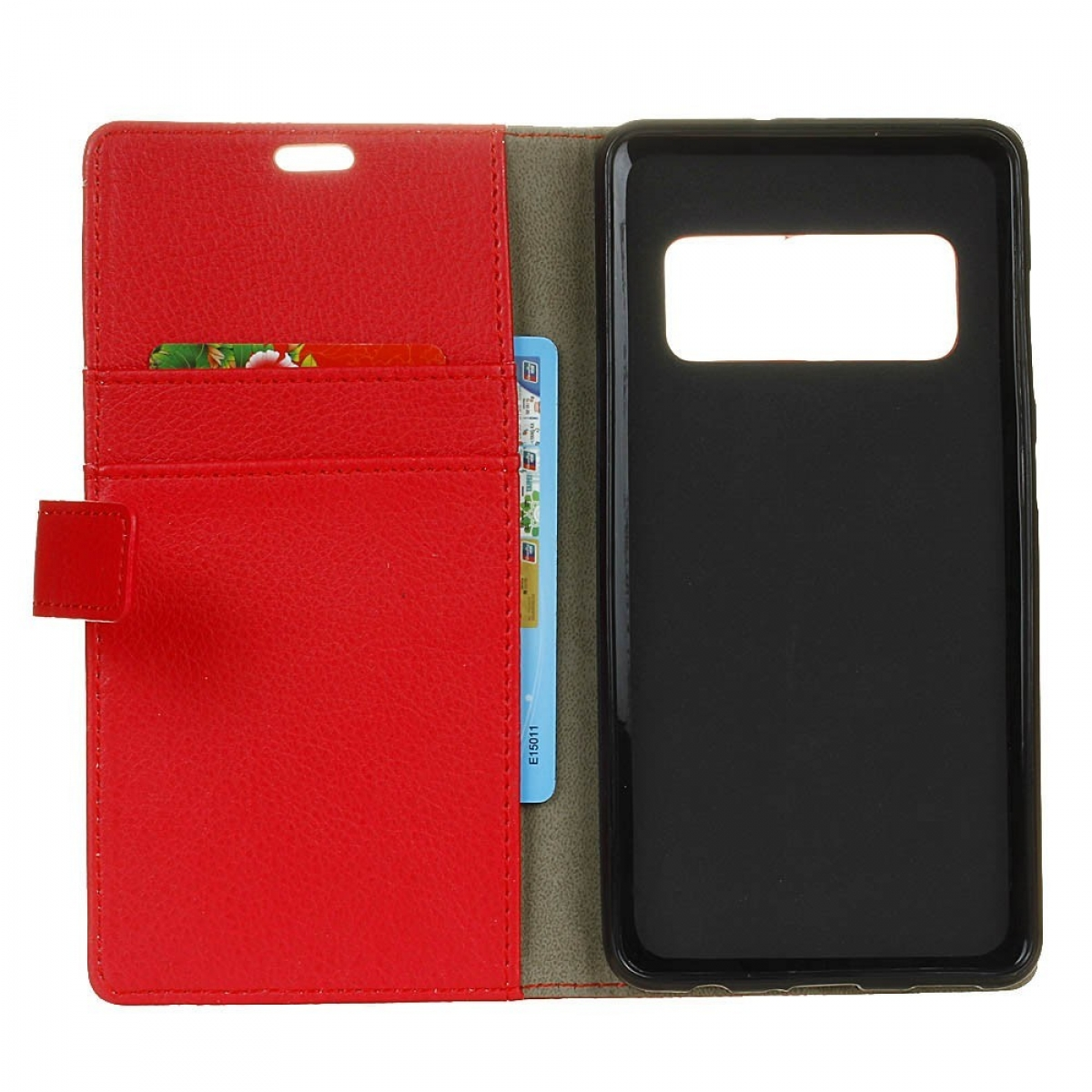 CASEONLINE Rot, - Bookcover, Galaxy Samsung, 8, Note Klappbare Multicolor