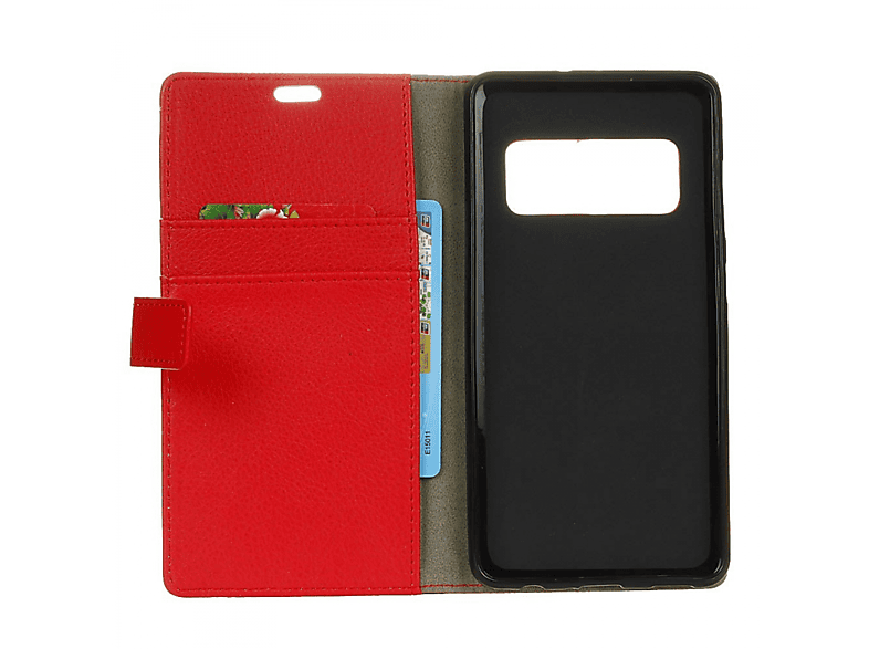 CASEONLINE Rot, - Bookcover, Galaxy Samsung, 8, Note Klappbare Multicolor