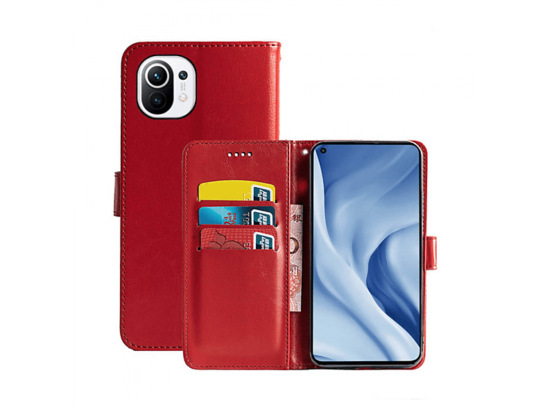 Bookcover, Klappbare - Xiaomi, Mi Multicolor Lite, 11 Rot, CASEONLINE