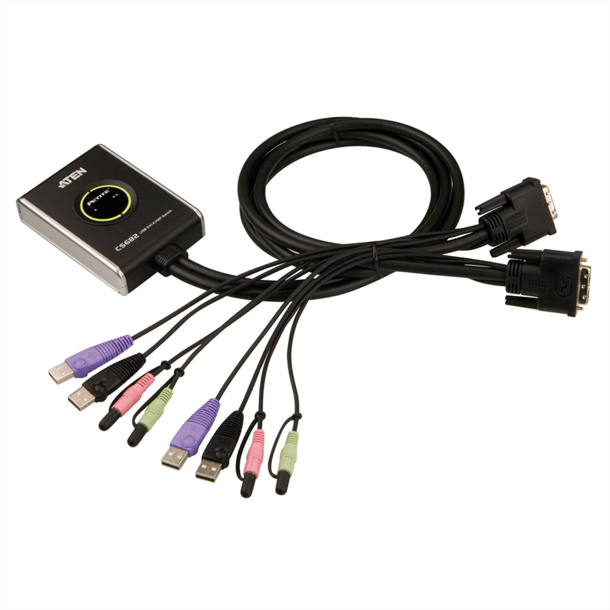 ATEN KVM-Switch, USB, KVM CS682 DVI, 2 Ports Switch DVI