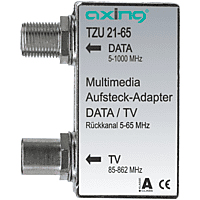 fabriek militie Opsplitsen AXING TZU 21-65 Multimedia Aufsteck-Adapter DATA/TV Verteiler für  Kabelfernsehen | MediaMarkt