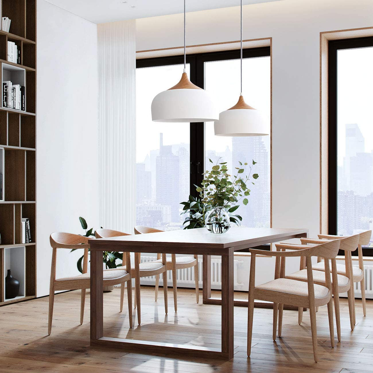 TOMONS LED Deckenlampe Skandinavisch Simpler Esszimmer für Wohnzimmer warmweiß Restaurant Stil Pendelleuchte Moderner