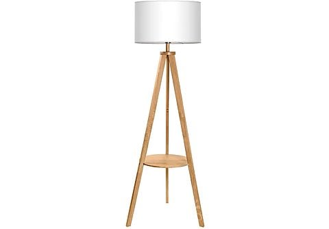 TOMONS Stehlampe Stativ aus Holz, Stehleuchte mit Ablage und E27 8W  Glühbirne Stehlampe E27 warmem Licht | MediaMarkt
