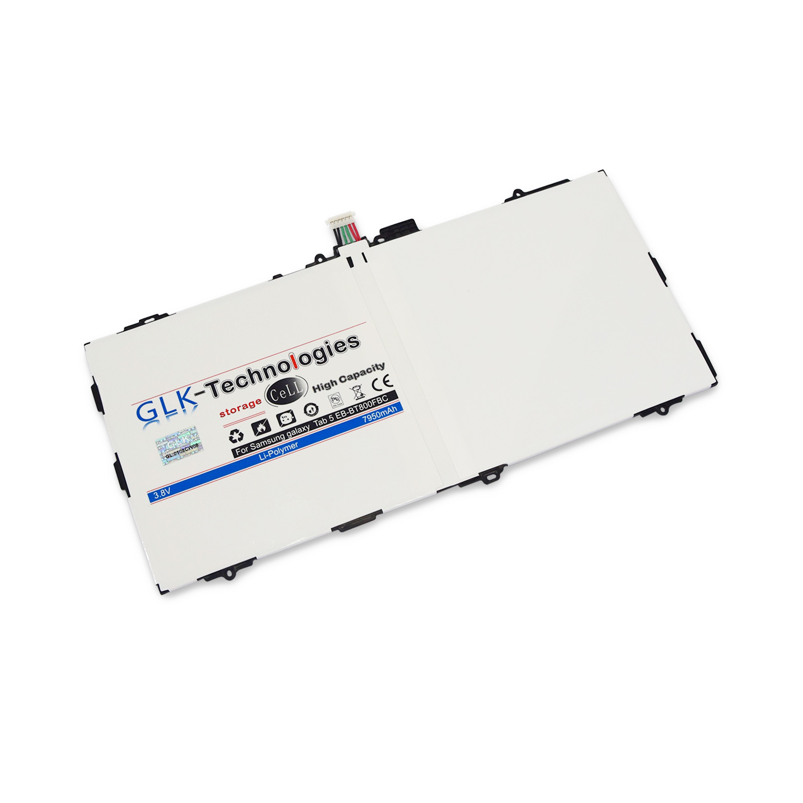 GLK-TECHNOLOGIES Akku fürSamsung Ersatz S Tab SM-T807 Werkzeug Tablet Akku Li-Po SM-T800 Galaxy 7950mAh SM-T801 T805 inkl. SM-T807P 10.5