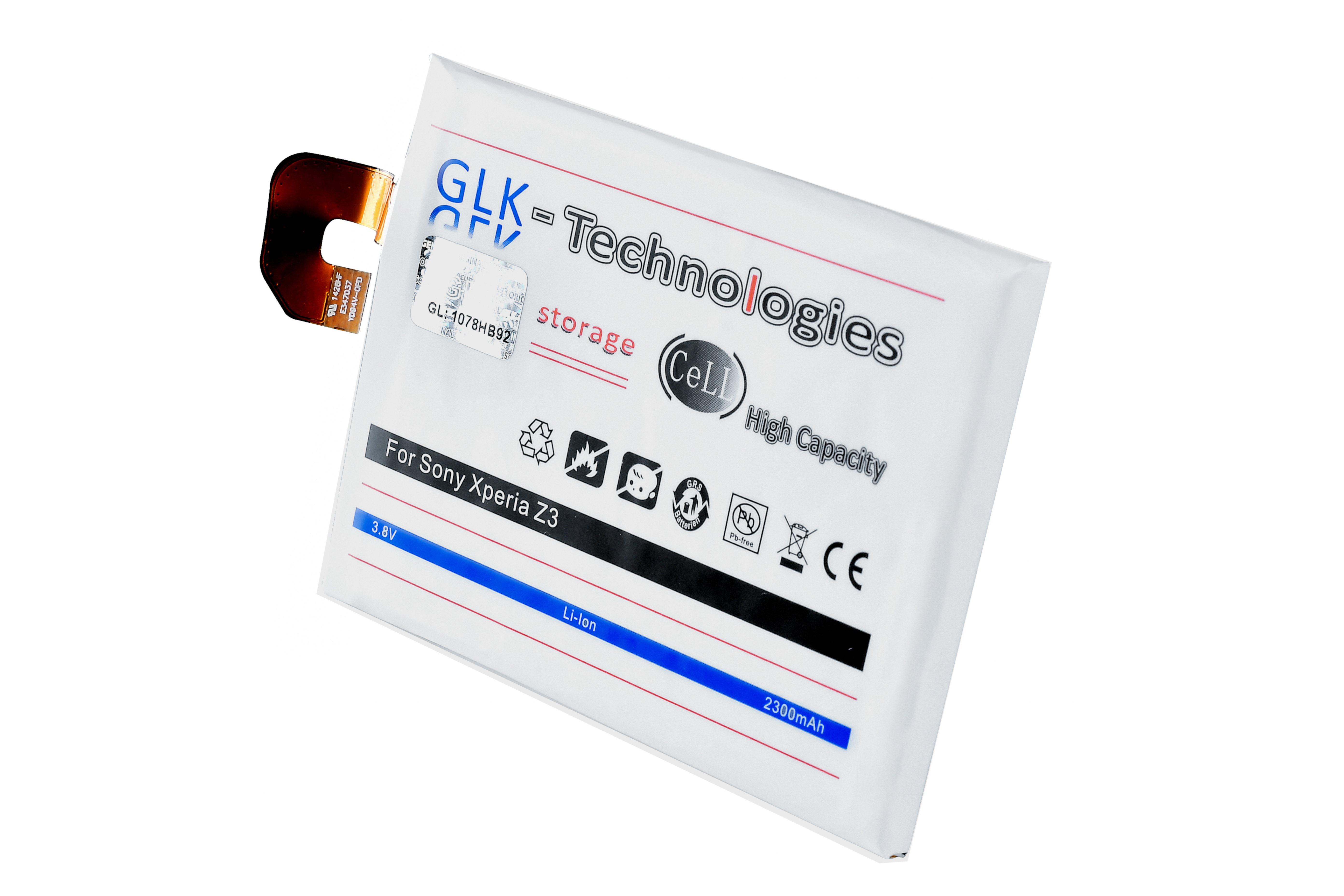 GLK-TECHNOLOGIES High mAh für Akku Z3 Li-Ion Xperia Sony Werkzeug Power Ersatz inkl. Set Battery Smartphone 2300 Akku D6603