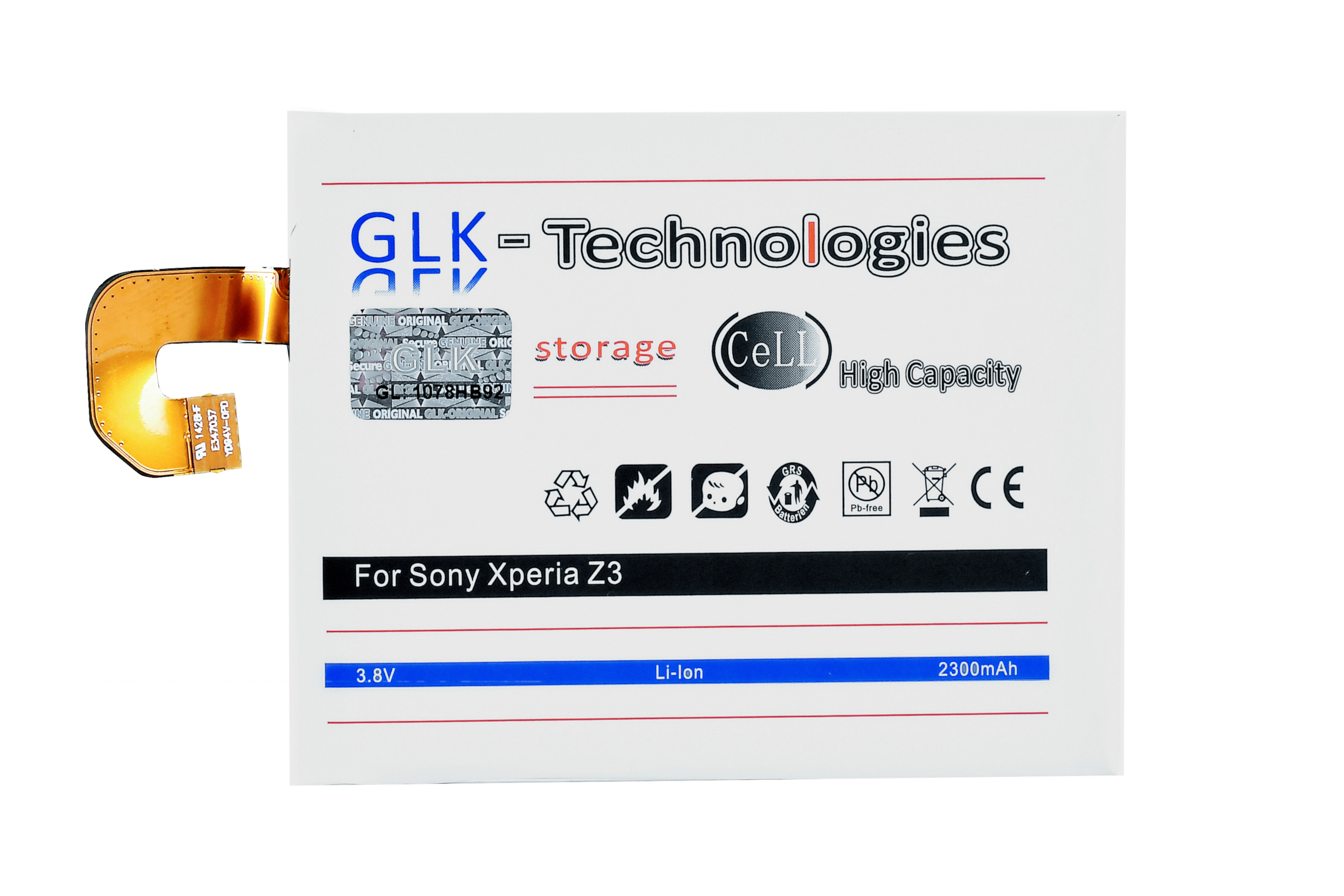 High Smartphone GLK-TECHNOLOGIES 2300 Sony Xperia Battery für Akku inkl. Li-Ion Ersatz Power D6603 mAh Akku Werkzeug Z3 Set