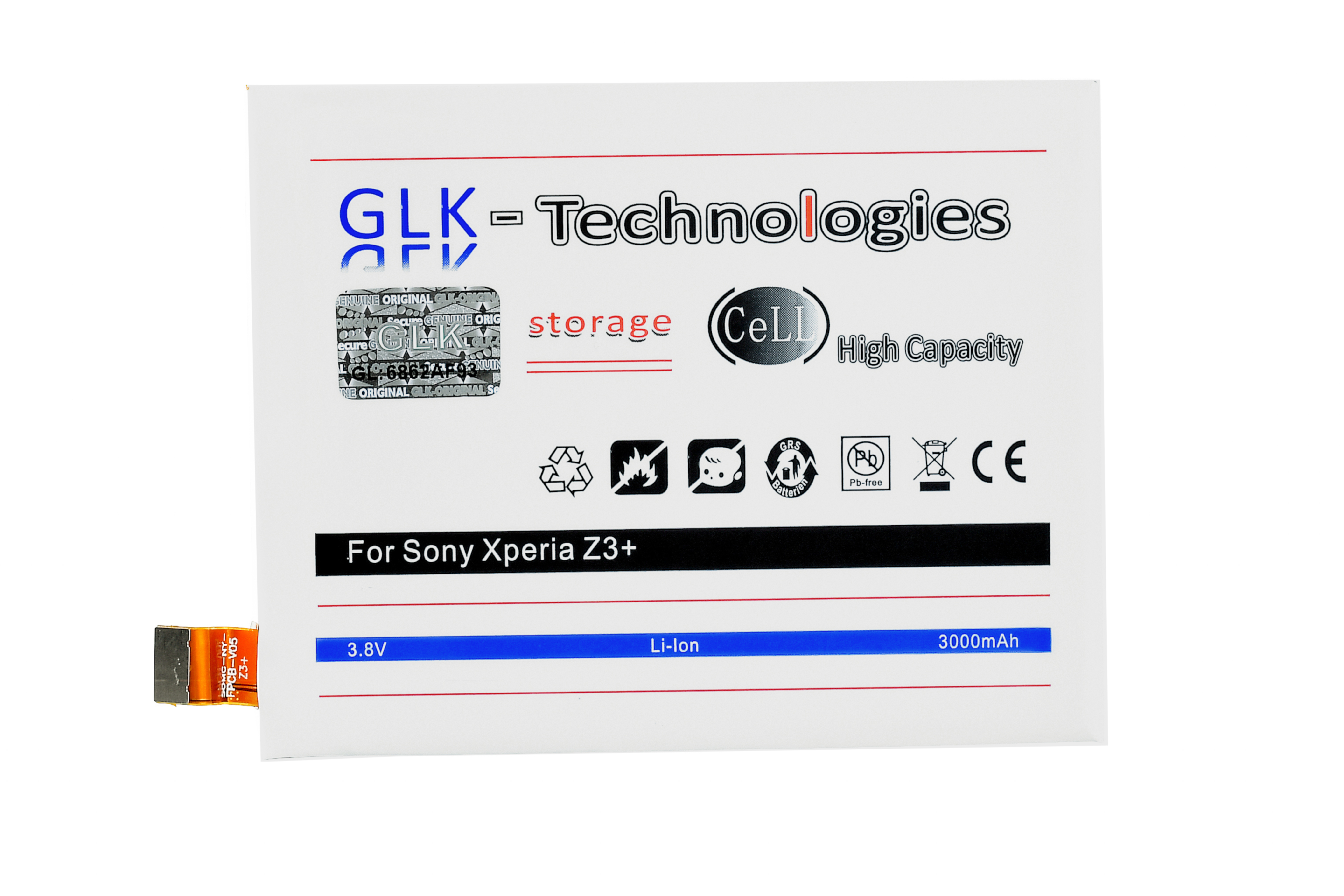Li-Ion High für Plus Z3 Akku Sony mAh Werkzeug Inkl. Set 3000 Akku Power Smartphone Z3+ Ersetzt GLK-TECHNOLOGIES Xperia Sony LIS1579ERPC Ersatz