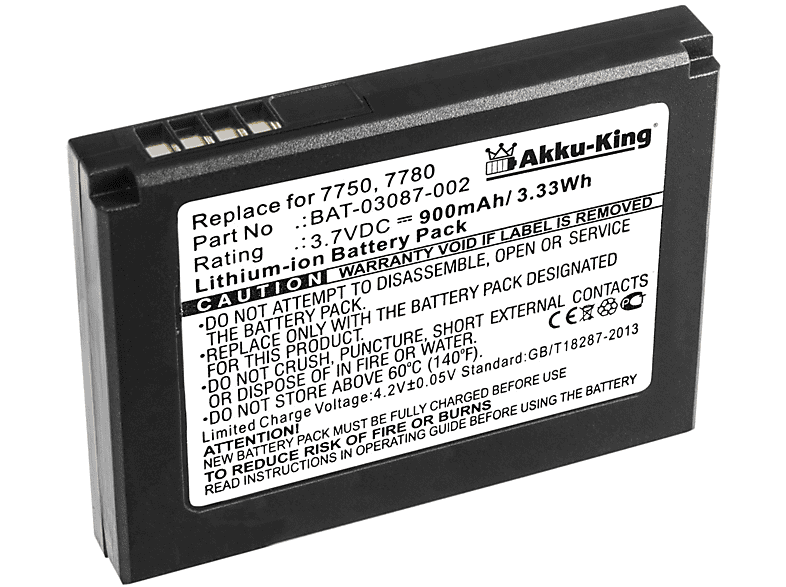 900mAh Blackberry Li-Ion Handy-Akku, für AKKU-KING BAT-03087-001 Volt, 3.7 Akku