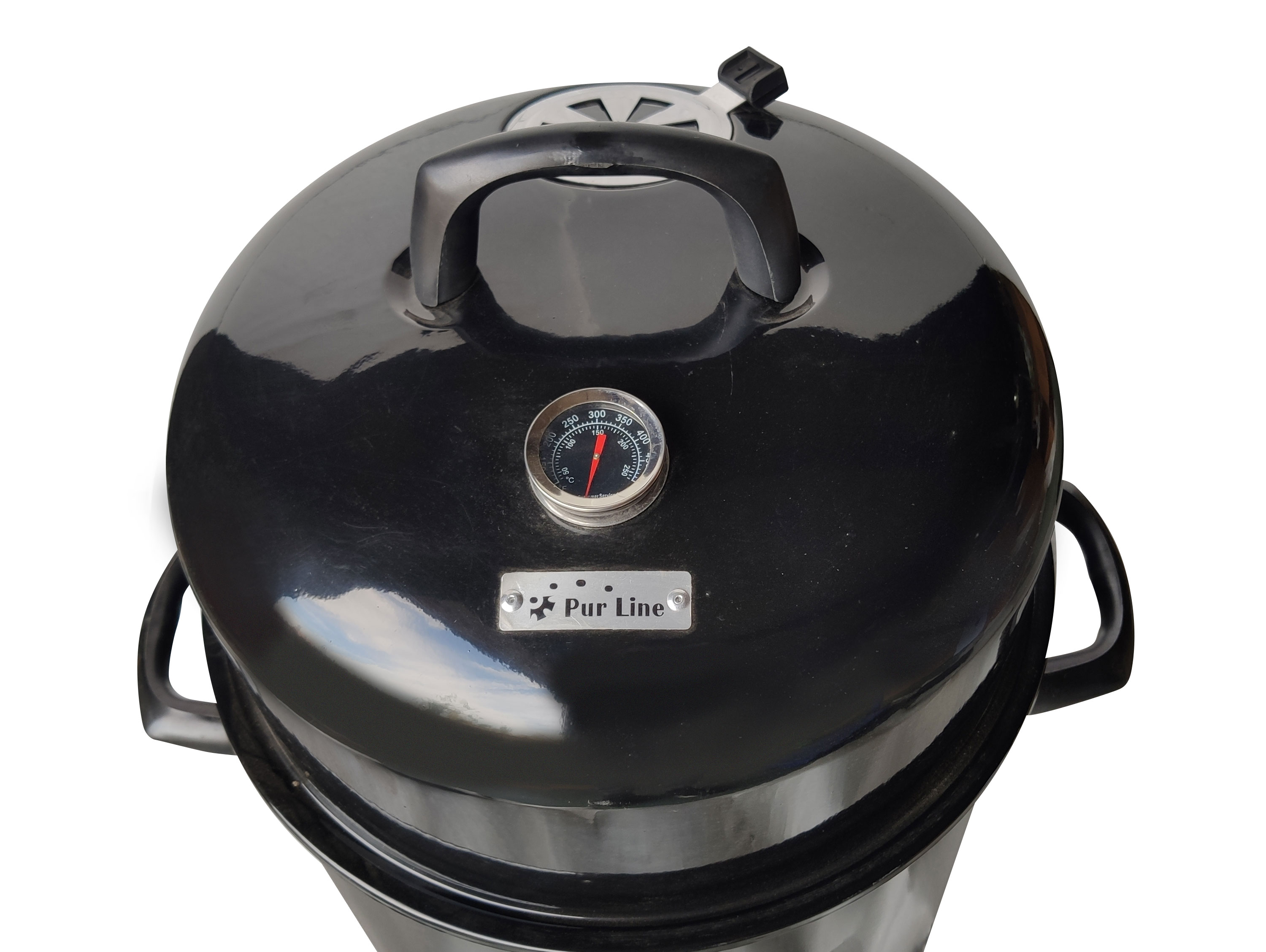 PURLINE Barbecue-Smoker aus schwarzem Stahl Schwarz Grill