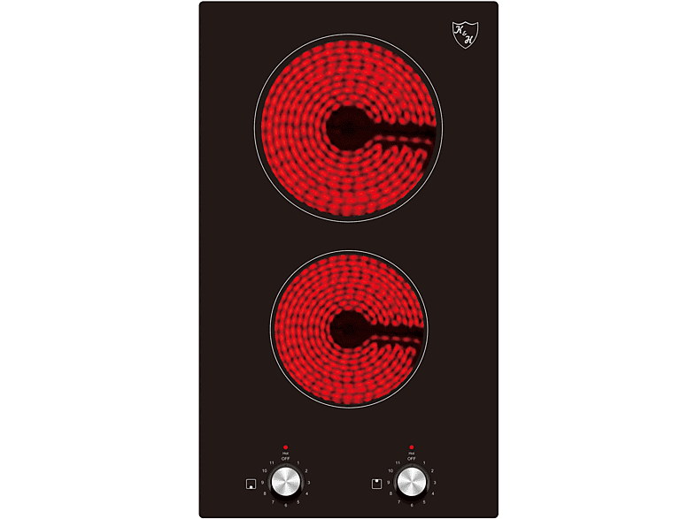 Zonen Autark CK-3002K Elektrokochfeld Kochfelder) 2 breit, mm 30cm K&H Steuerung (295 Knebel Glaskeramikkochfeld Domino Eigebaut 2