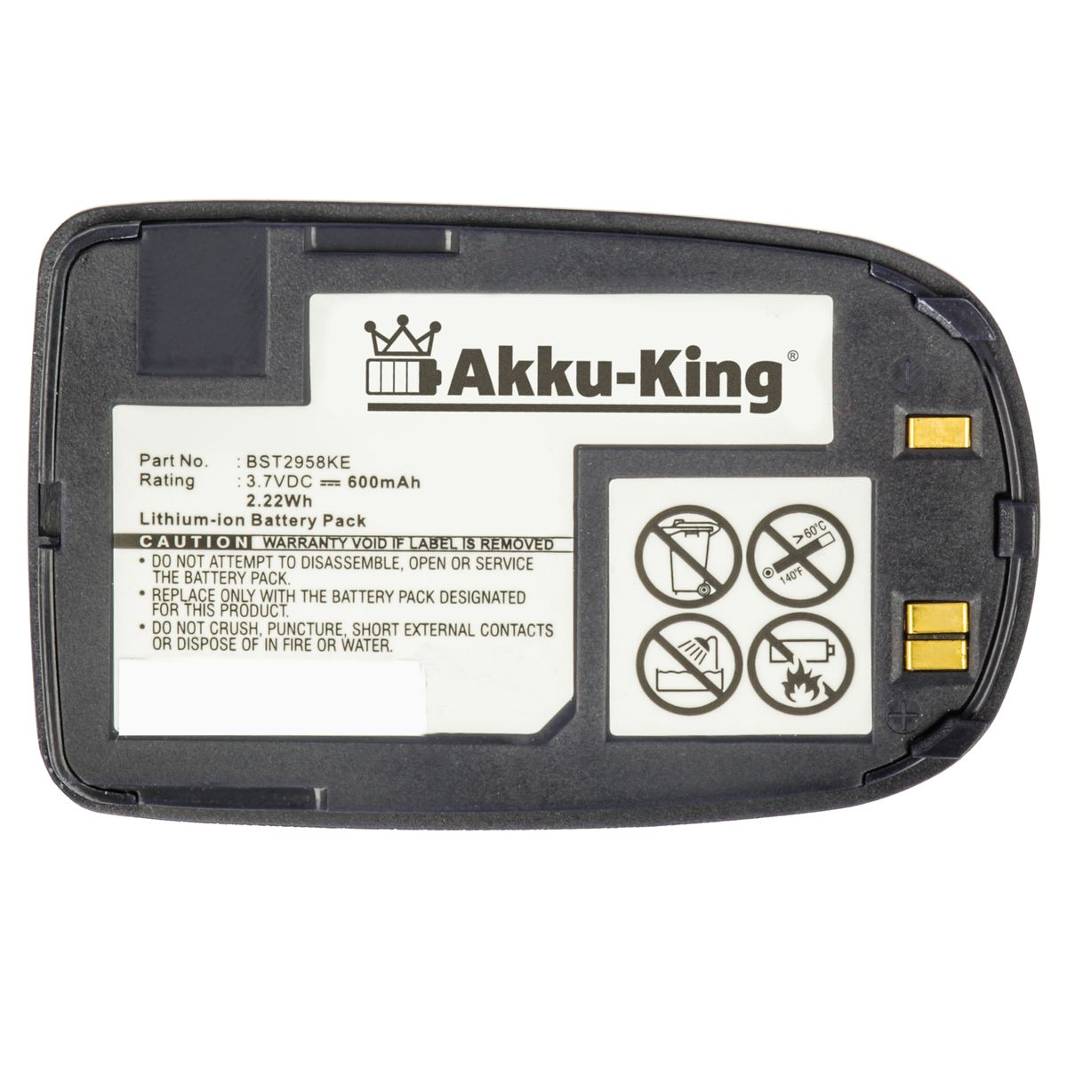 dunkelblau kompatibel Samsung Handy-Akku, Akku Volt, 600mAh Li-Ion AKKU-KING BST2958 mit 3.7