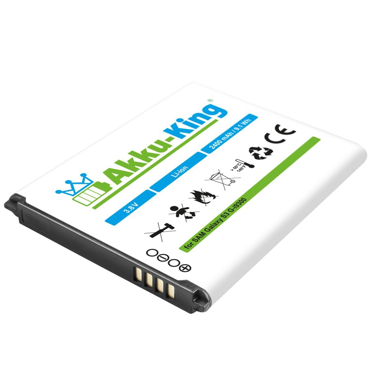 AKKU-KING Akku kompatibel mit Li-Ion Samsung Handy-Akku, 3.8 EB-L1G6LLU 2400mAh Volt