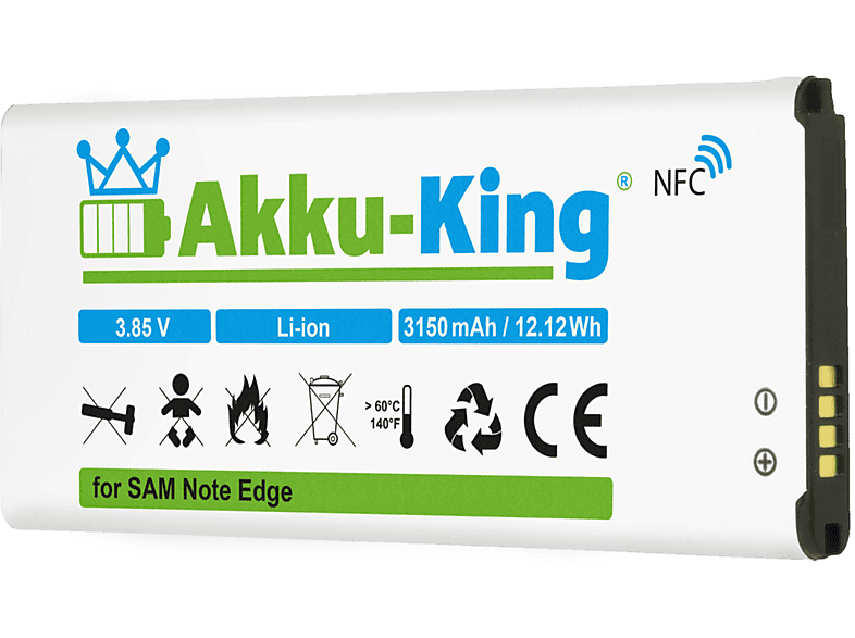 AKKU-KING Akku kompatibel mit Samsung EB-BN915BBC NFC Li-Ion Handy-Akku, 3.85 Volt, 3150mAh