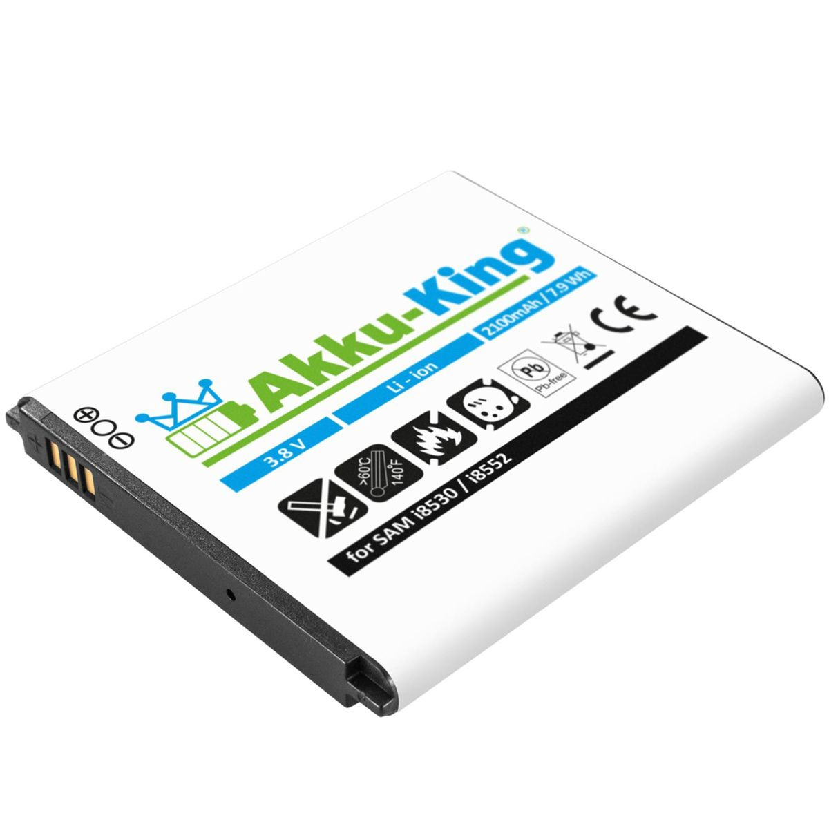 AKKU-KING Akku kompatibel mit 2100mAh Handy-Akku, Samsung Volt, 3.8 EB585157LU Li-Ion