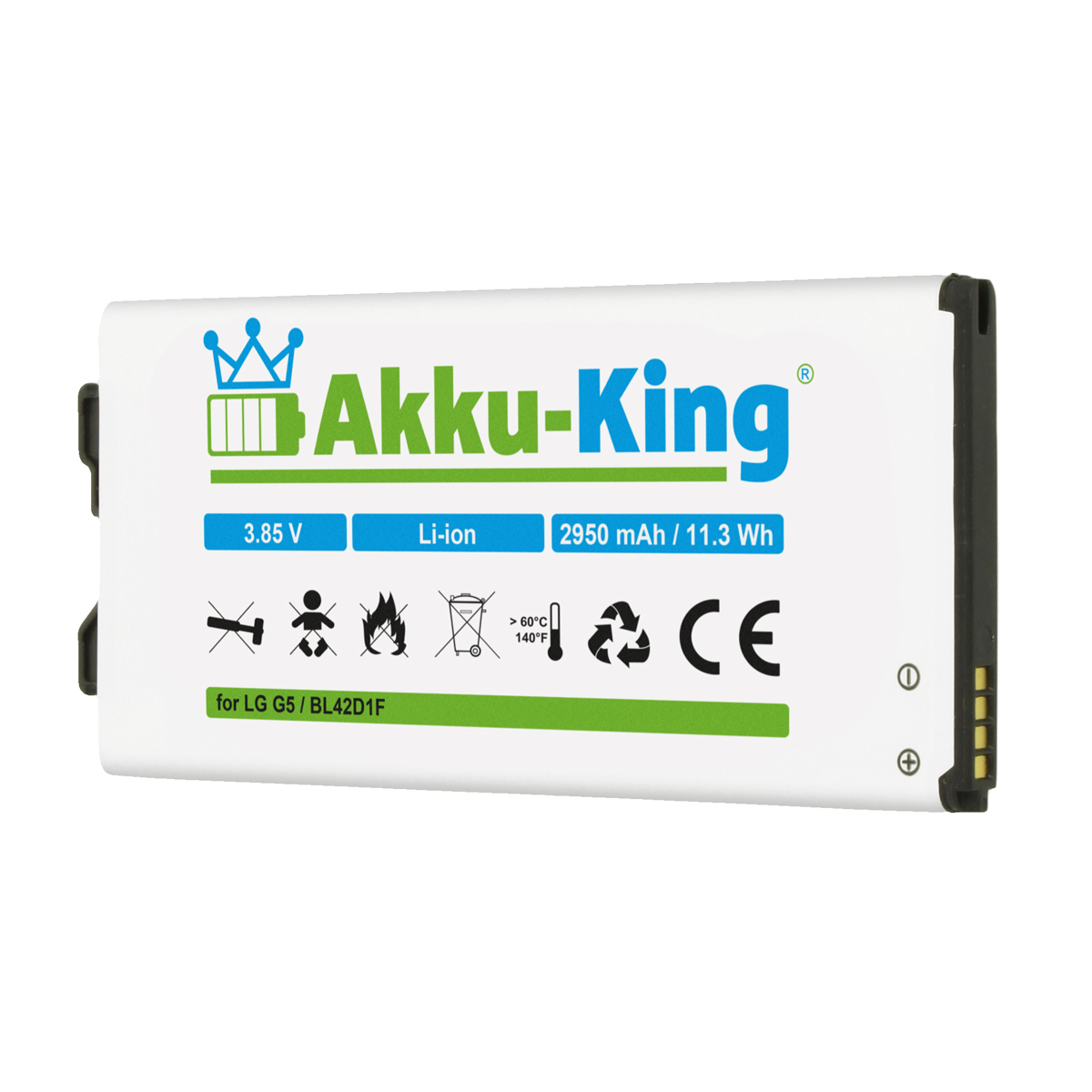 AKKU-KING Akku kompatibel Li-Ion 2950mAh Handy-Akku, BL-42D1F 3.85 mit Volt, LG
