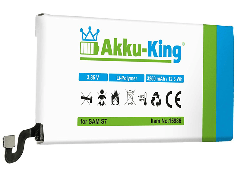 AKKU-KING Akku kompatibel mit Samsung EB-BG930ABA Li-Polymer Handy-Akku, 3.85 Volt, 3200mAh