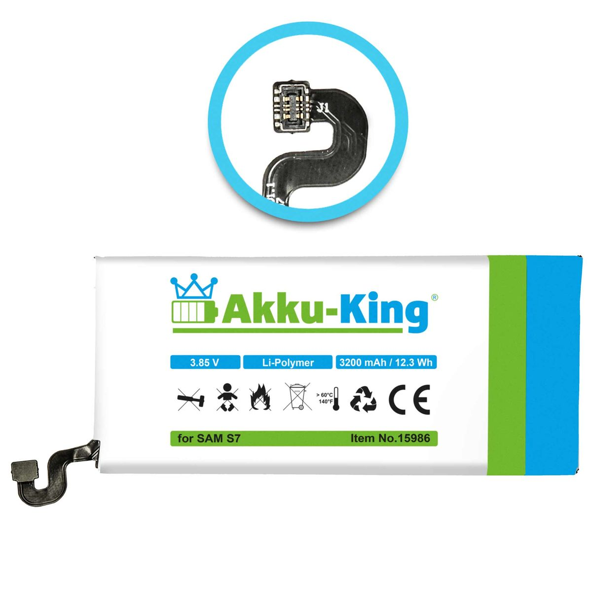 3200mAh Li-Polymer kompatibel Akku EB-BG930ABA 3.85 Samsung Handy-Akku, Volt, mit AKKU-KING